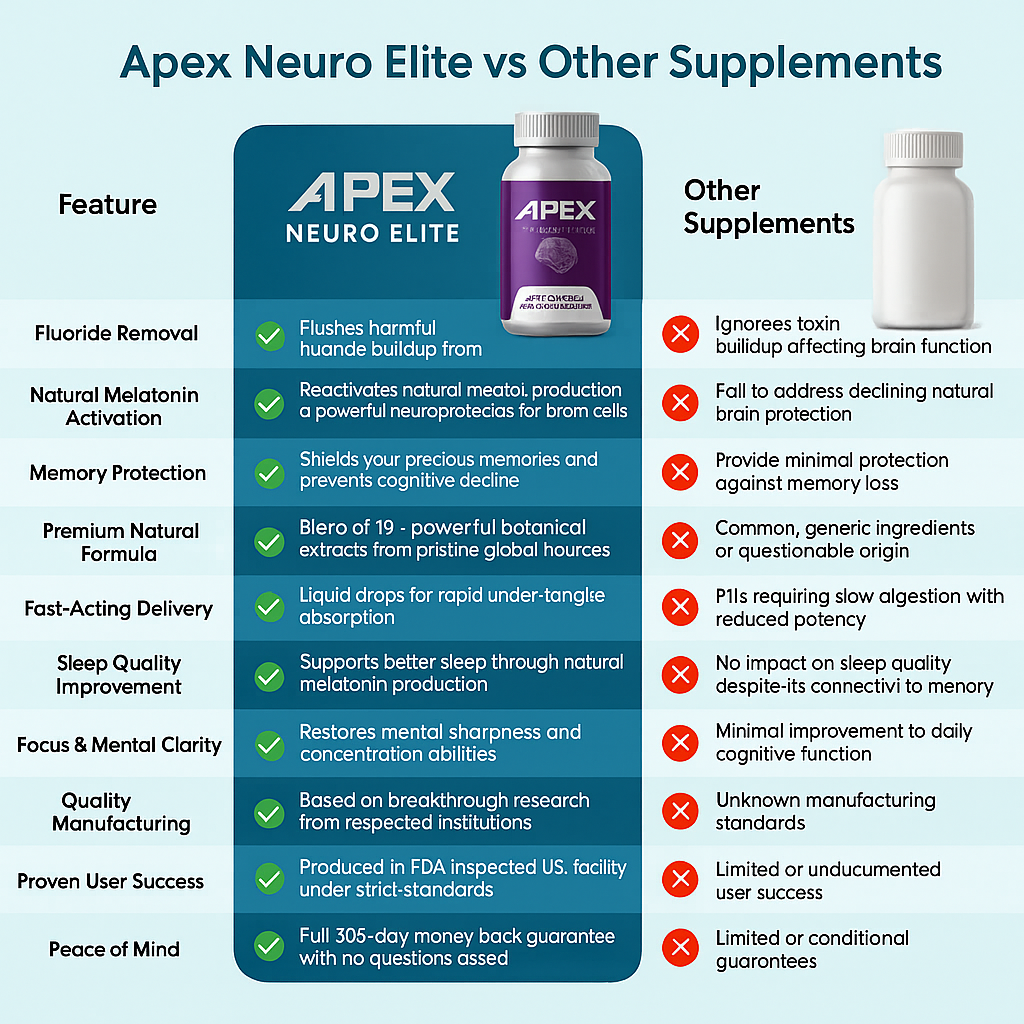 Apex Neuro Elite vs Other Supplements